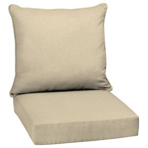 lot 33 image: Arden Selections Outdoor Deep Seating Cushion Set 24 x 24 Tan Leala