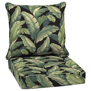 lot 35 image: Arden Selections Onyx Cebu Outdoor Deep Seat Set - 46.5 in L x 25 in W x 6.5 in H
