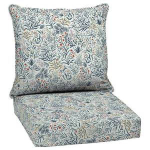 lot 36 image: Arden Selections Pistachio Botanical Outdoor 24 in. Conversation Set Cushion - 24 (L) x 24 (W) x 5.75 (H)