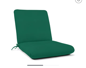 lot 37 image: Sunbrella Solid Hinged Chair Cushion 44 x 22 in. - Canvas Forest Green RETAILS FOR $78