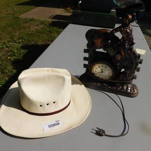 lot 8054 image: Cowboy Up Cowboy Clock (electric) by Galter