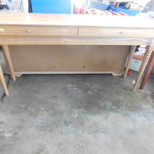 lot 8028 image: Blonde Wood SofaHall Table