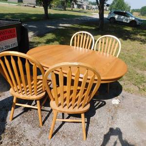 lot 8012 image: Dining  Table & (4) Chairs