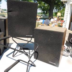 lot 8031 image: Spectrum Box Speakers with Stands