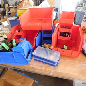 lot 8077 image: Plastic Tool Bin Collection
