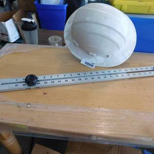 lot 8075 image: Adjustable T Square and Hardhat