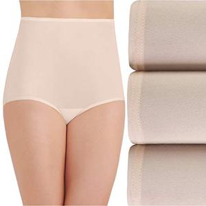 lot 5691 image: Vanity Fair Womens Perfectly Yours Ravissant Tailored Nylon Brief (Pack of 3),Fawn,2X-Large9