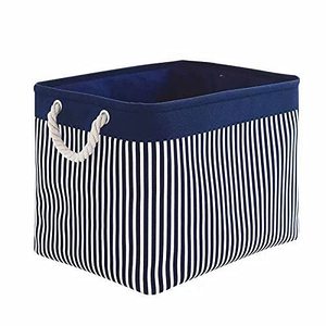 lot 5699 image: Basket for Organizing Cube Stgorage Bin - Fabric Storage Cubes Collapsible Baskets for Shelves with Rope, Bins for Organization Cloth Toy Decorative Laundry 16(L) x 12(W) x 12(H) inch