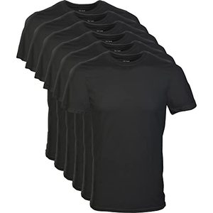 lot 5720 image: Gildan Mens Crew T-Shirts, Multipack, Style G1100, Black (6-Pack), Medium