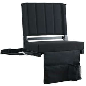 lot 5726 image: SPORT BEATS Stadium Seat for Bleachers with Back Support and Wide Padded Cushion Stadium Chair - Includes Shoulder Strap and Cup Holder