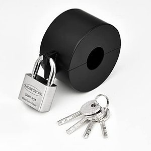 lot 5739 image: Door Handle Lock, Door Knob Lock Out Device, Disable The DoorknobFaucetValve, Door Knob Child Proof Cover Case (with Padlock)