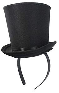 lot 5747 image: Nicky Bigs Novelties Black Mini Top Hat Headband, Roaring 1920s Gatsby Party Costume Accessory, One Size