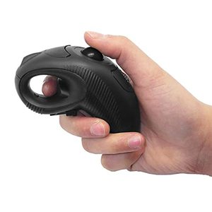 lot 5784 image: welspo Wireless USB Handheld Finger Trackball(Black) Mouse with Laser Pointer
