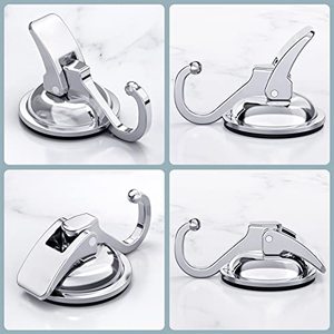 lot 6639 image: iRomic Heavy Duty Vacuum Suction Cups Hooks (4Pack) Specialized for Kitchen&Bathroom&Restroom Organization