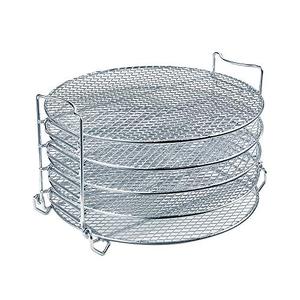 lot 6657 image: Dehydrator Rack For Ninja Foodi Accesories, Pressure Cooker and Air Fryer 6.5 Quart & 8 Quart - Stainless Steel Cooker Rack With Five Stackable Layers