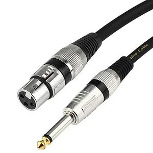 lot 6700 image: tisino Female XLR to 14 (6.35mm) TS Mono Jack Unbalanced Microphone Cable Mic Cord for Dynamic Microphone - 25 FT8 Meters
