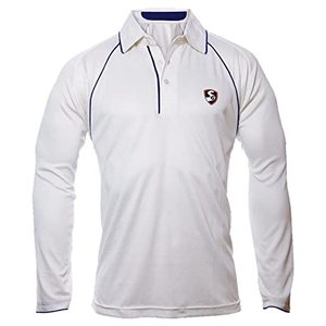 lot 6711 image: SG Premium Full Sleeves Cricket Shirt Medium (White)