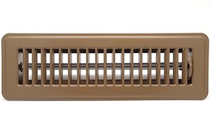 lot 6713 image: Rocky Mountain Goods Floor Register 2x10 - Heavy Duty Walkable Register - Premium Finish - Easy Adjust air Supply Lever - All Steel Construction 2 inch by 10 Inch Floor Vent (Brown)
