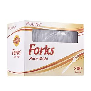 lot 6727 image: 300 Crystal Clear Plastic Forks Heavy Duty Silverware Set Disposable Cutlery Fancy Serving Utensils Elegant Flatware Bulk Premium Tableware Sturdy Plasticware Party Dinner Holiday Serving Supplies
