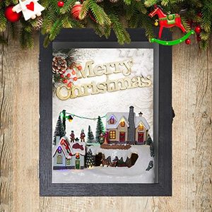 lot 6728 image: Takdiina Shadow Box Case Display, Black Rustic Wood Memory Box with Floating Glass Frame Cover for Pictures Souvenirs Souvenirs and Collections (8 x 10)