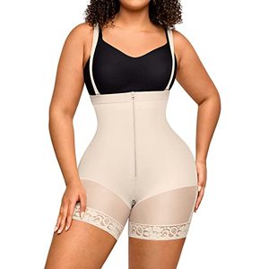 lot 6760 image: FeelinGirl Shapewear for Women Seamless Firm Triple Control Faja Plus Size Tummy Control Body Shaper Skin 3XL
