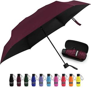 lot 6770 image: Yoobure Small Mini Umbrella with Case Light Compact Design Perfect for Travel Lightweight Portable Parasol Outdoor Sun&Rain Umbrellas