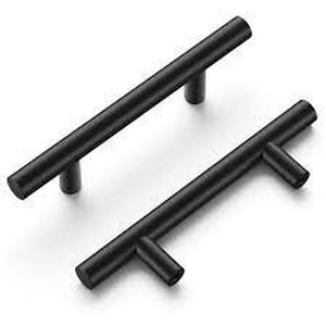 lot 5714 image: Black Cabinet Handles 10 Pack