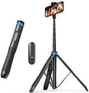 lot 6662 image: Atumtek Bluetooth Selfie Stick Tripod Extendable 3 In 1 Aluminum Selfie Stick