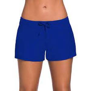 lot 6648 image: ChinFun Board Shorts Womens Swimswear Tankini Swim Briefs Side Split Swimsuit Bottom Waistband Stretch Boardshorts Beach Trunks Inner Lining Royal Blue Size S