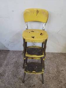lot 419 image: Vintage metal Cosco step stool chair