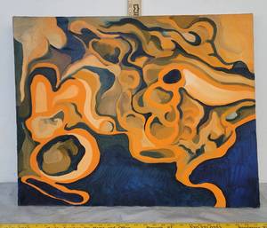 lot 433 image: Abstract art on canvas