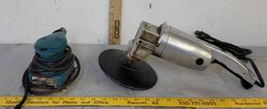 lot 452 image: Makita finishing sander & Powr-kraft disc sander & polisher buffer