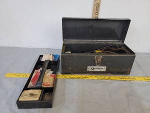 lot 457 image: Soldering gun Wsolder in metal tool box