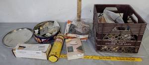 lot 501 image: Torch bottle  hardware  plastic tote & more