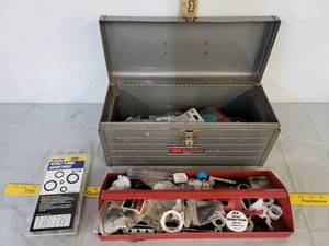 lot 504 image: Small metal craftsman tool box wpro valve pak  O ring assortment   plumbing & more