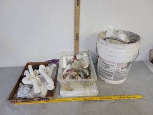 lot 508 image: Various PVC pipes  valve pipes & hardware
