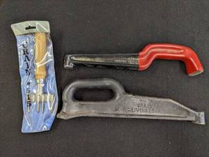 lot 695 image: (2) Driving Bars and Crain Tool.