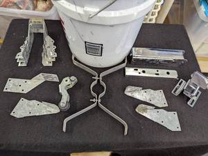 lot 698 image: Buckets and Metal Brackets.