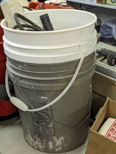 lot 700 image: 2 Buckets, 4 Quad Power Extension Cord Box