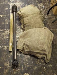 lot 751 image: Curtain and Rods.
