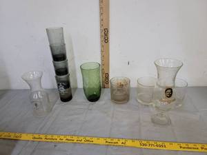 lot 533 image: Various drinking glasses & vases