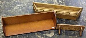 lot 769 image: (3) Wooden Shelfs.