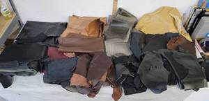 lot 562 image: Large lot of leather fabric