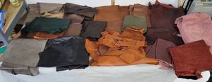 lot 563 image: Large lot of leather fabric