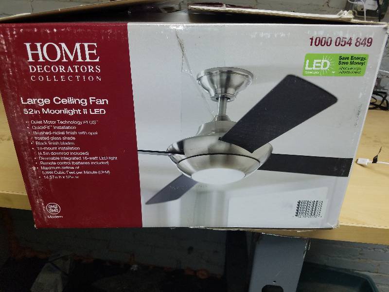lot 1732 image: Home Decorators Collection Moonlight II LED 52 Ceiling Fan