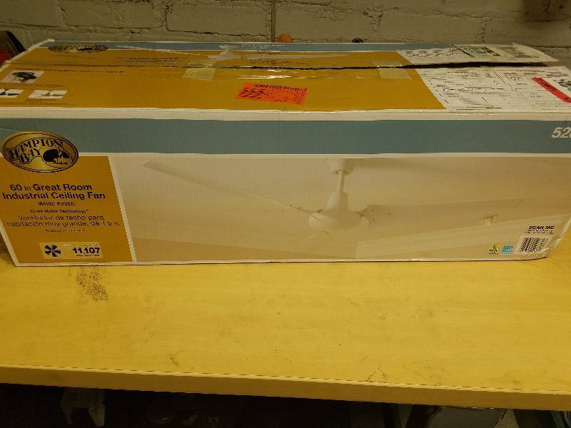 lot 1736 image: Hampton Bay Industrial Ceiling Fan 60