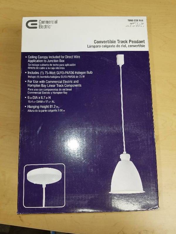 lot 1758 image: Convertible Track Pendents- White