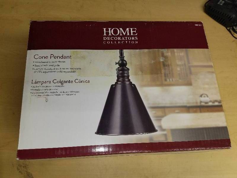 lot 1779 image: Home decorators Cone Pendant- Bronze