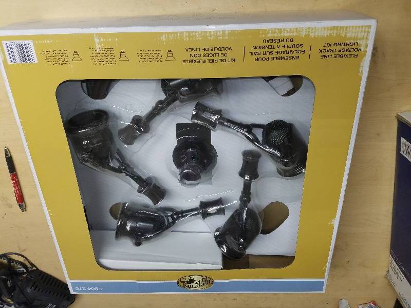 lot 1780 image: Hampton Bay Flexible Line Voltage Track Lighting Kit-bronze