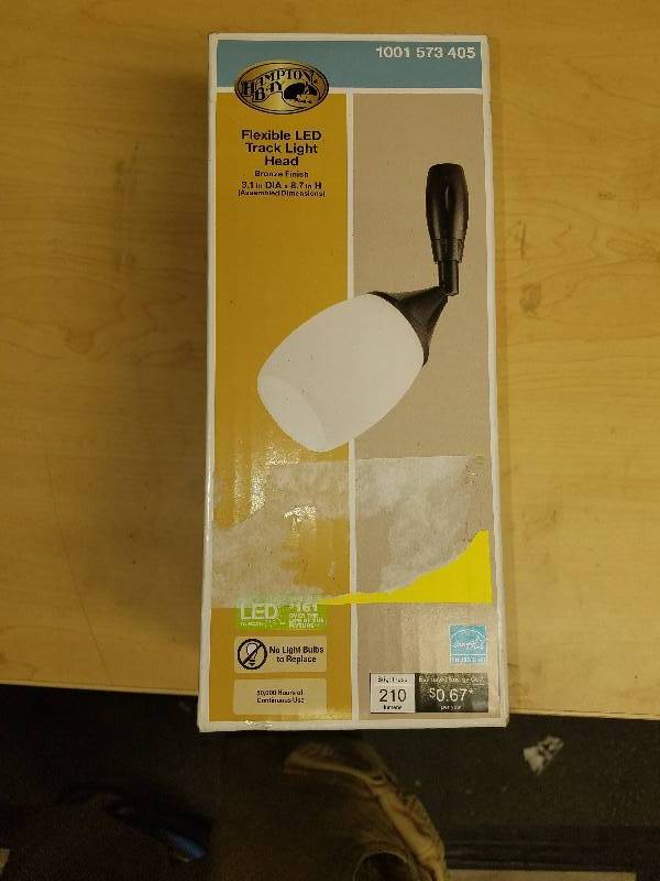 lot 1794 image: Hampton Bay Flexible LED Track light Head-bronze